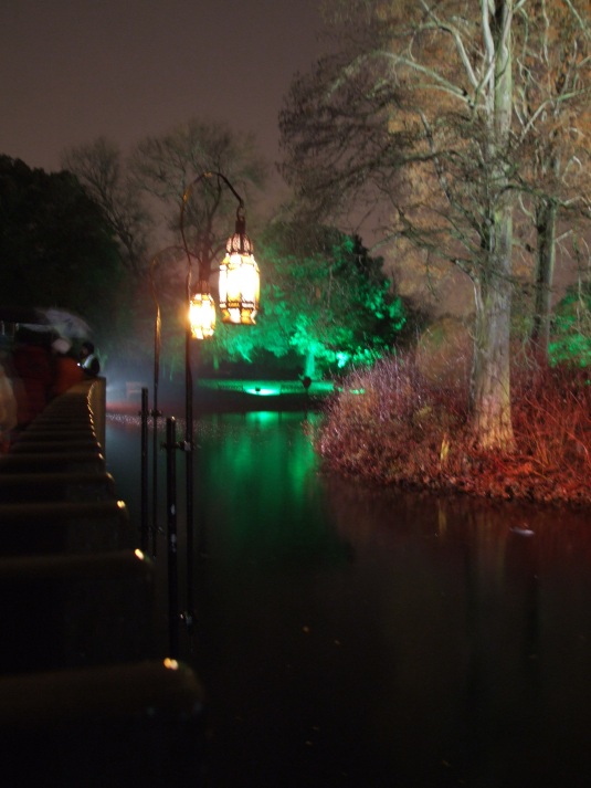Crossing the bridge at Kew Gardens
